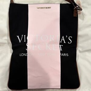 Victoria's Secret Black and Pink Shoulder Bag
